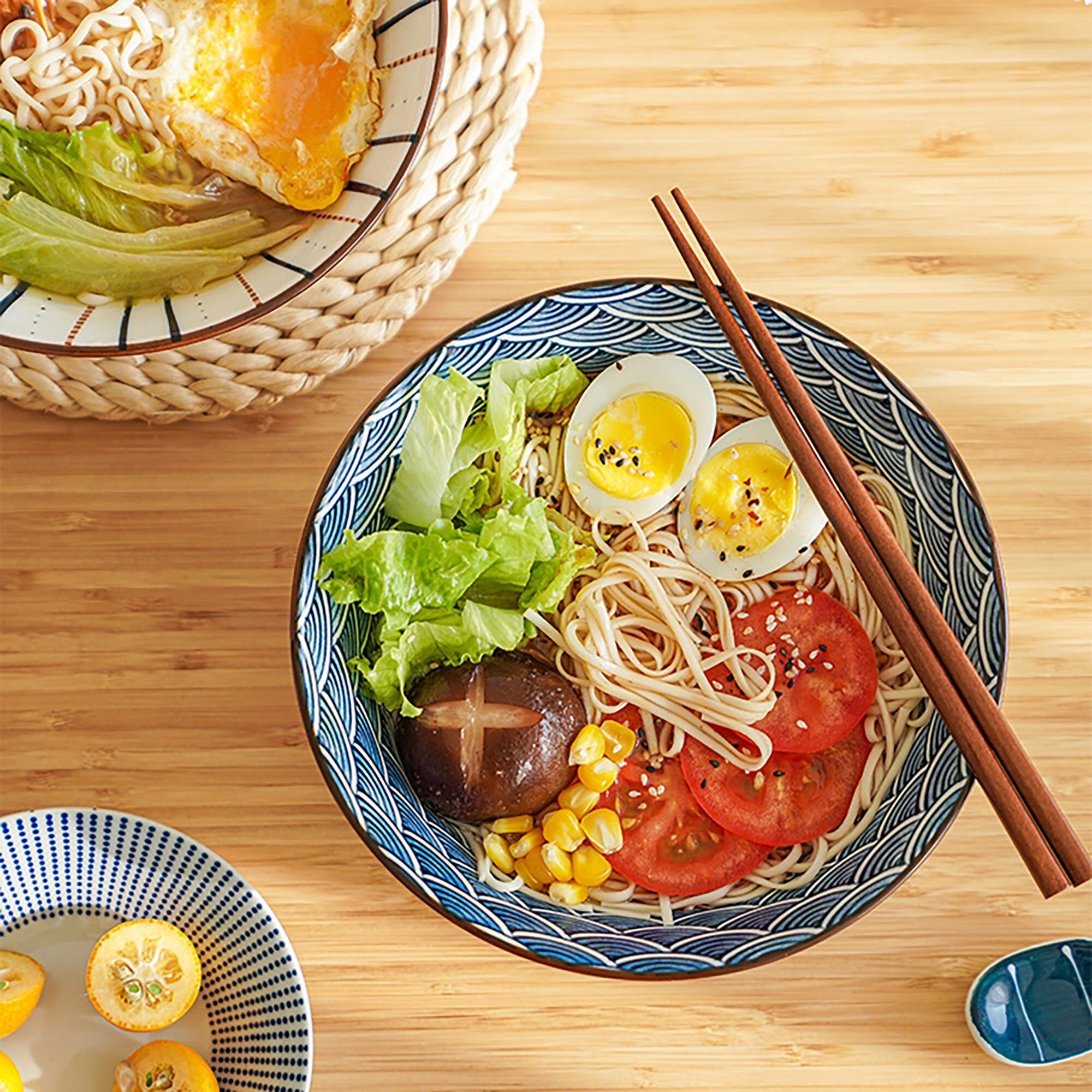 Japanese Retro Style Ceramic Ramen Bowl
