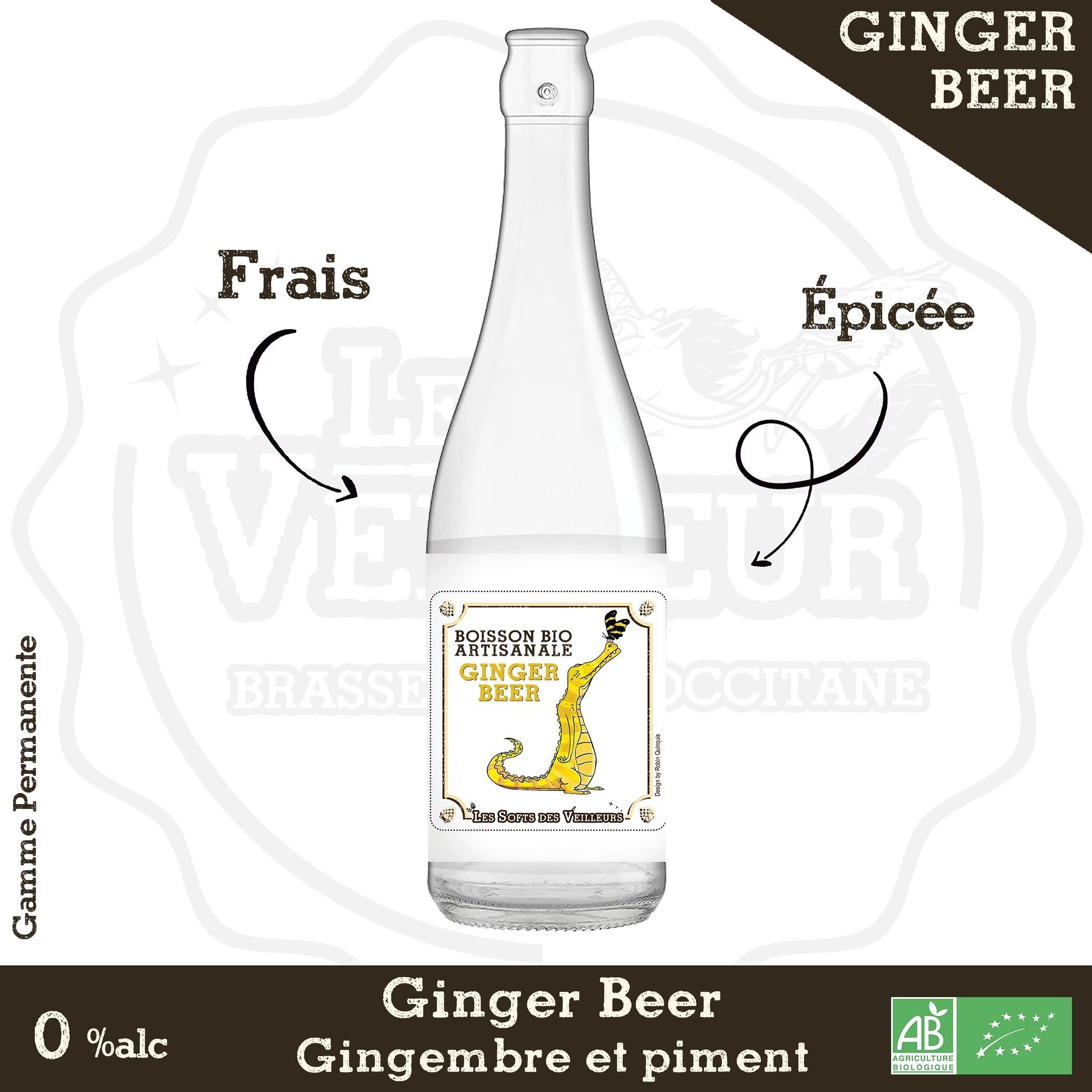 El Vigilante de las Cervezas Orgánicas - Cerveza de Jengibre Artesanal 75cl 0%