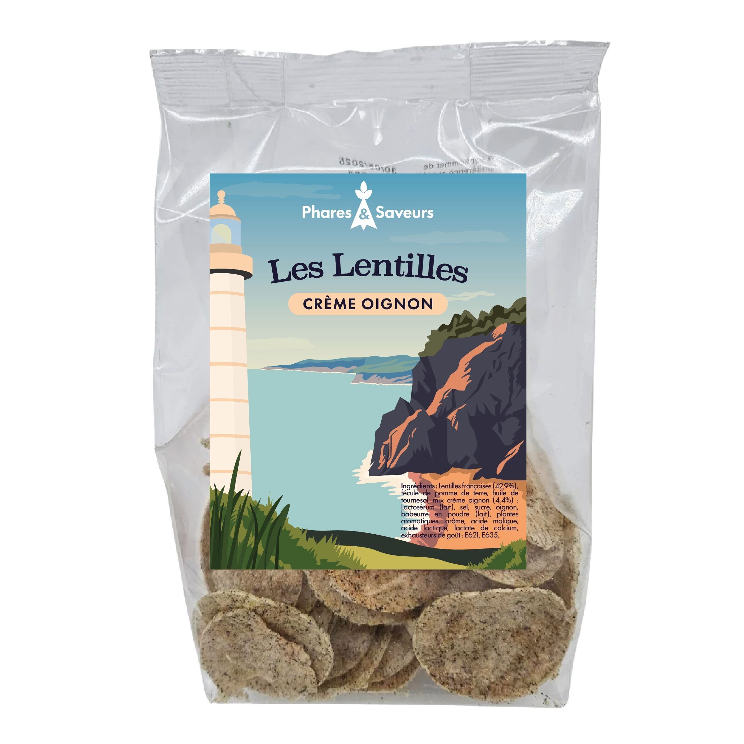 French Lentil Chips Cream and Onion 60g