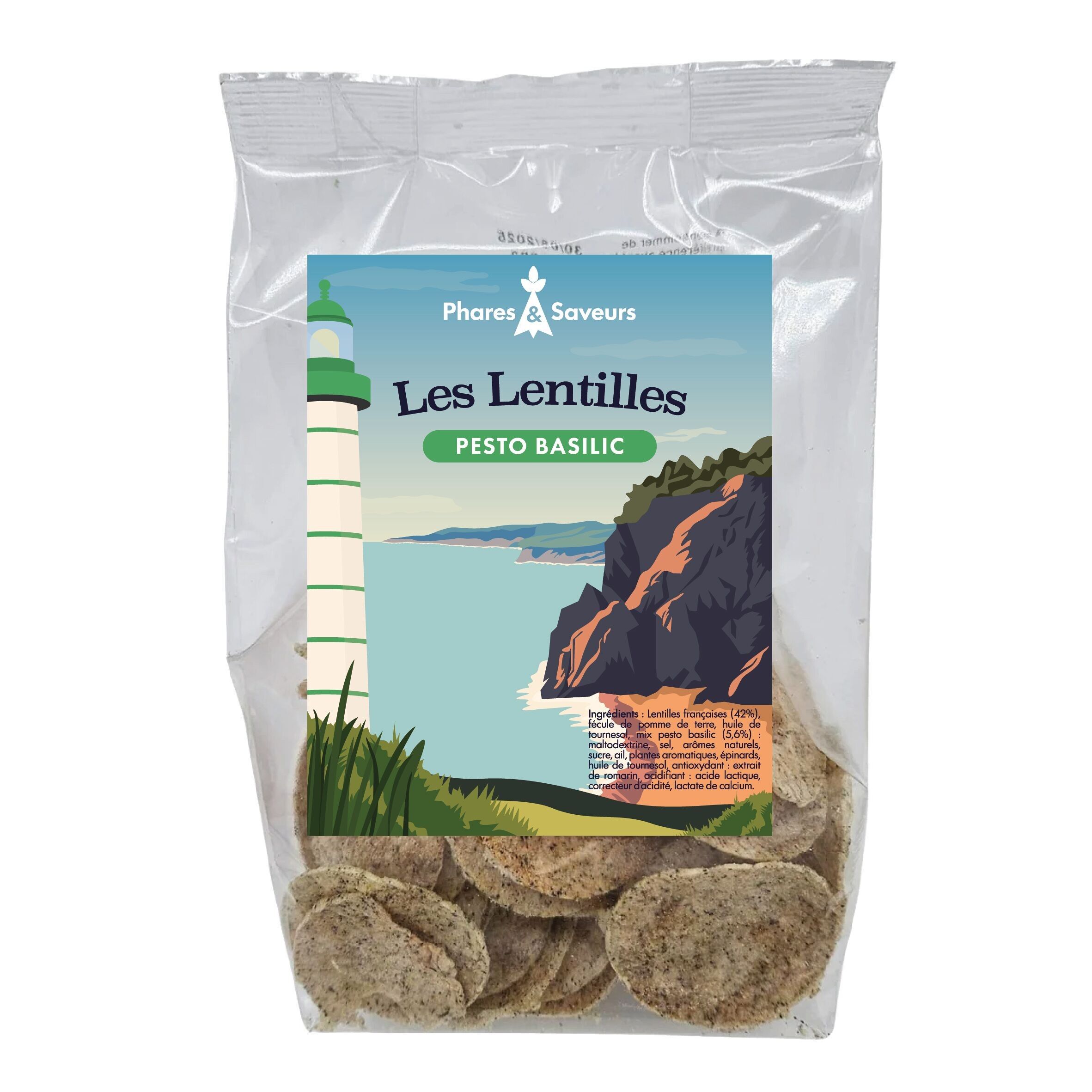 French Lentil Chips Basil Pesto 60g