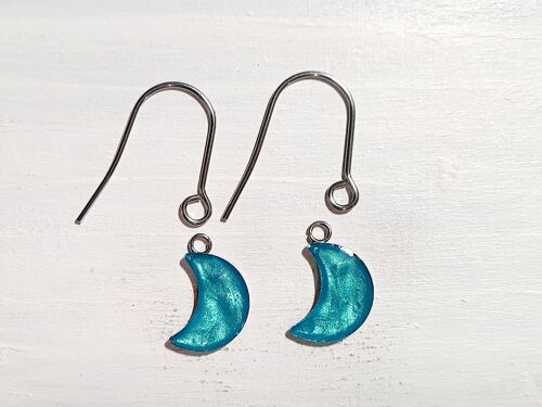 Moon drop earrings with short wires - Ice ,SKU1065