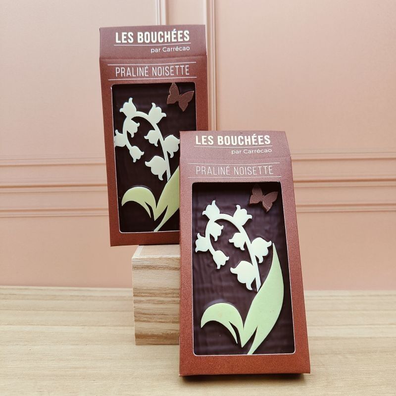 CHOCOLATE BITE - PRALINE FILLING "LILY OF THE VALLEY MAY 1ST" - 80g