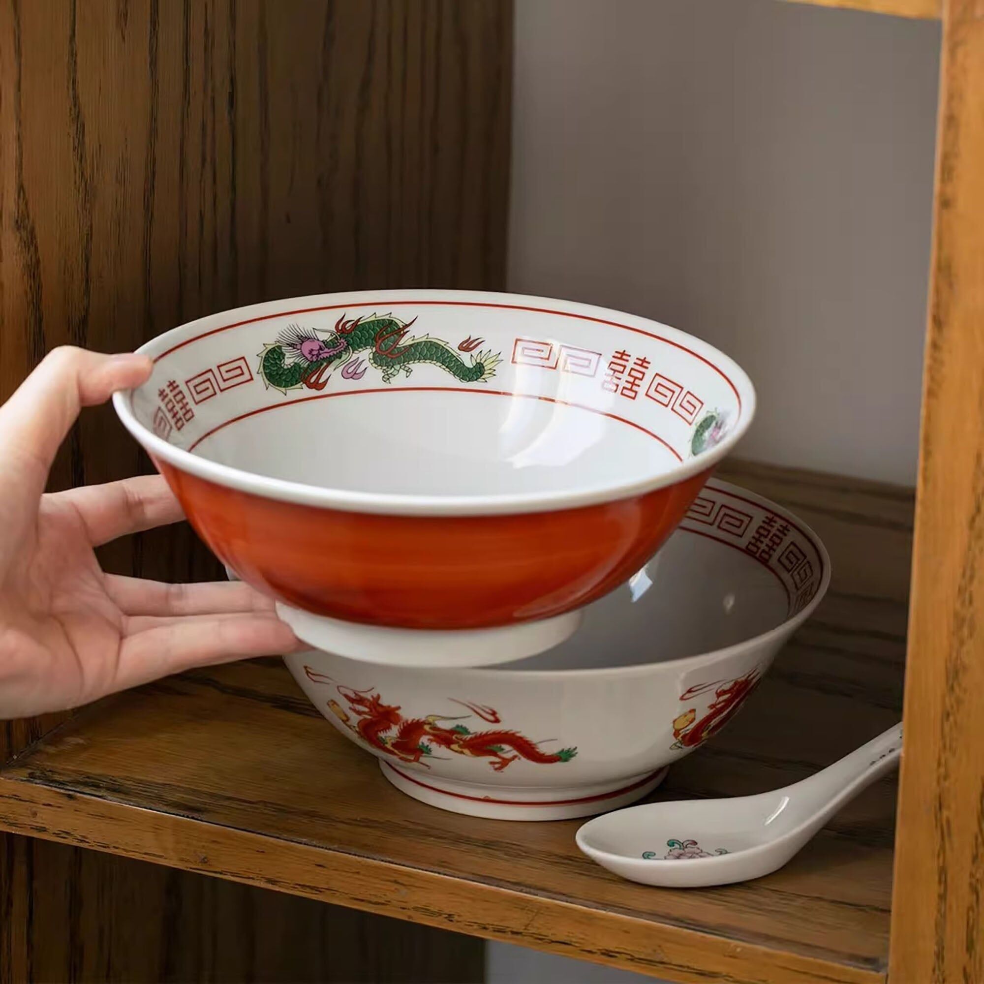 Japanese Mino-yaki Retro Style Ramen Bowl