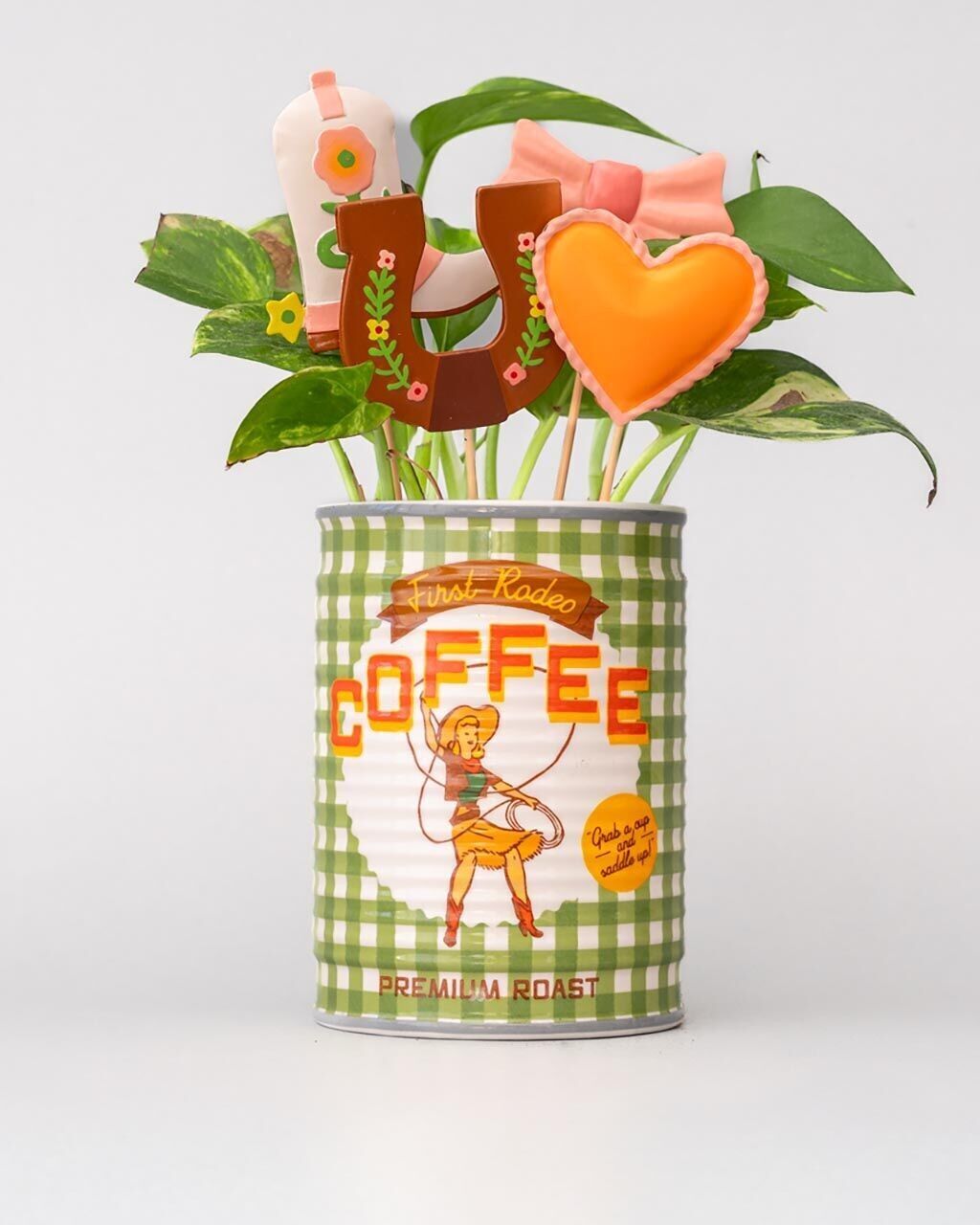 Ceramic Planter, Coffee Can