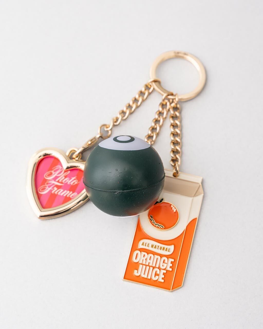 Porte-clés anti-stress, jus d'orange