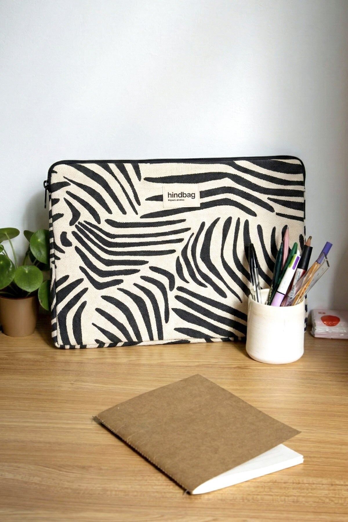 Ava Ecru Zebra Laptop Sleeve