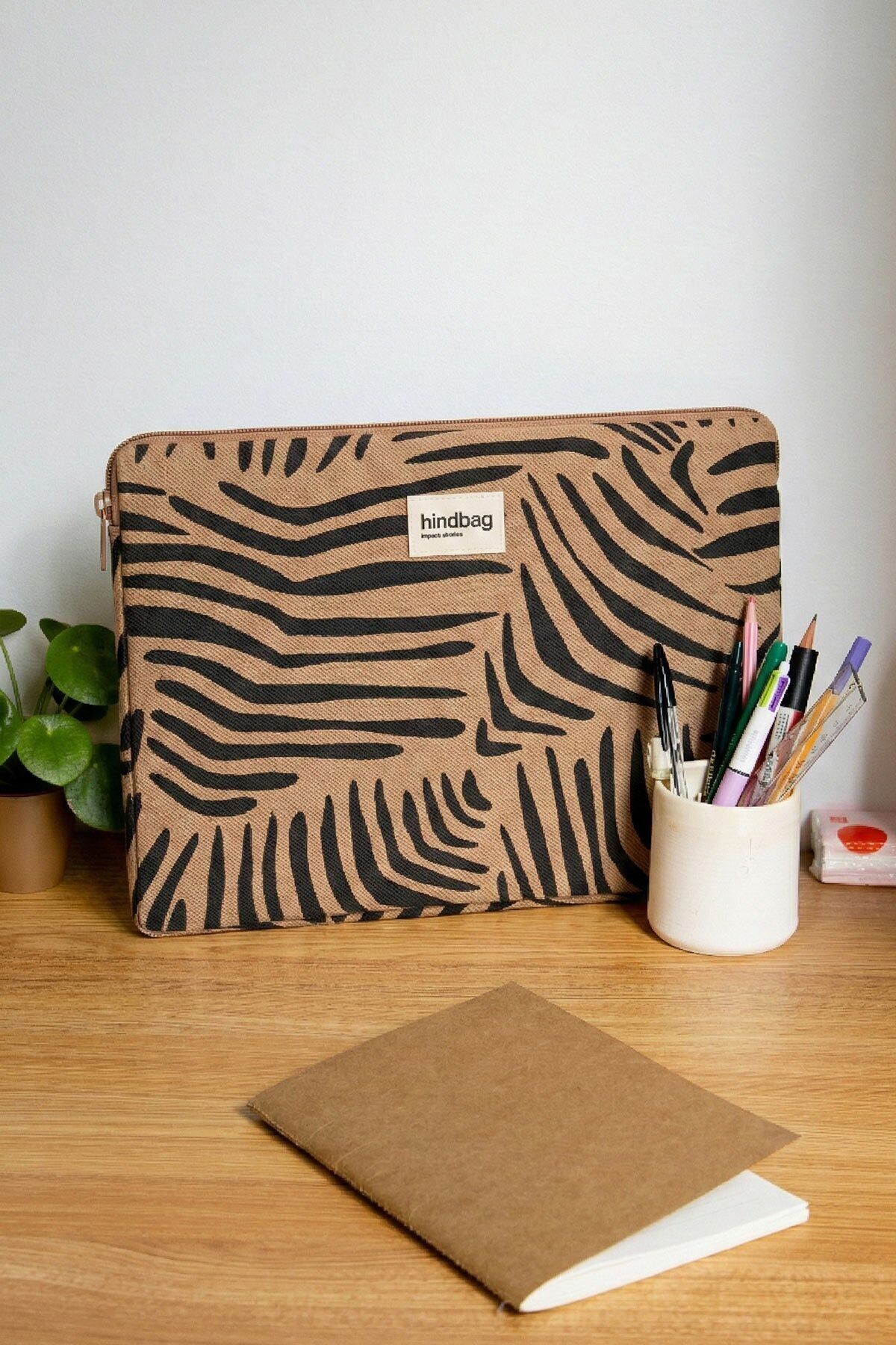 Ava Cinnamon Zebra Laptop Sleeve