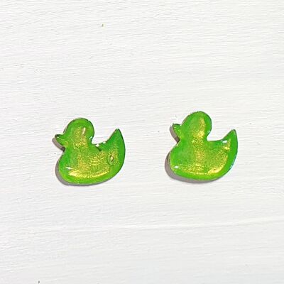 Tachuelas verdes iridiscentes vibrantes - Ducks, SKU1275