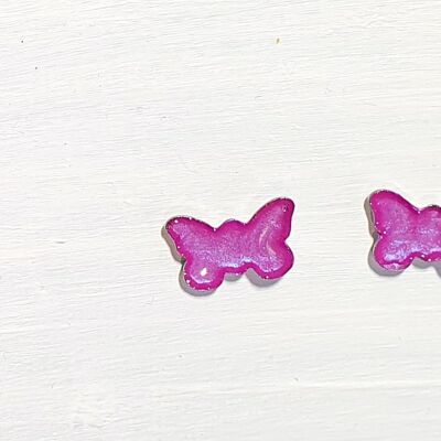 Clous violets irisés vibrants - Papillons, SKU1295