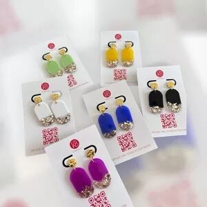 Boucles d’Oreilles Capsule Colorées – Artisanales en Résine