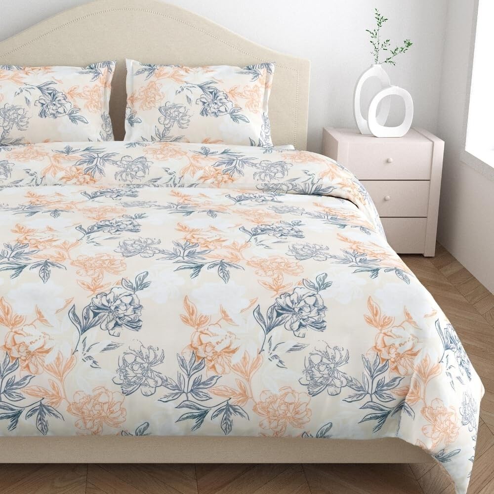 Bettwäsche-Set – Ultraweiche Baumwolle – Doppel-/Queensize, 2 Kissenbezüge