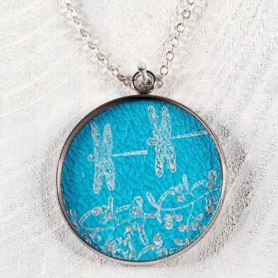 Colgante de muérdago y libélulas - Turquesa, SKU1373