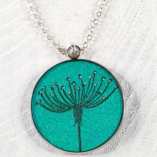 Cow Parsley pendants - Aqua ,SKU1382