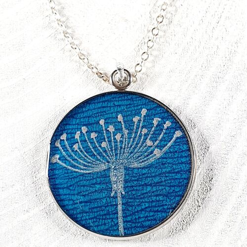 Cow Parsley pendants - Petrol blue ,SKU1383