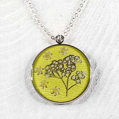 Collier pendentif en résine de jardin japonais - citron vert, SKU1391
