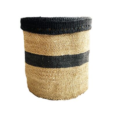 Handwoven Sisal Storage Basket With Lid