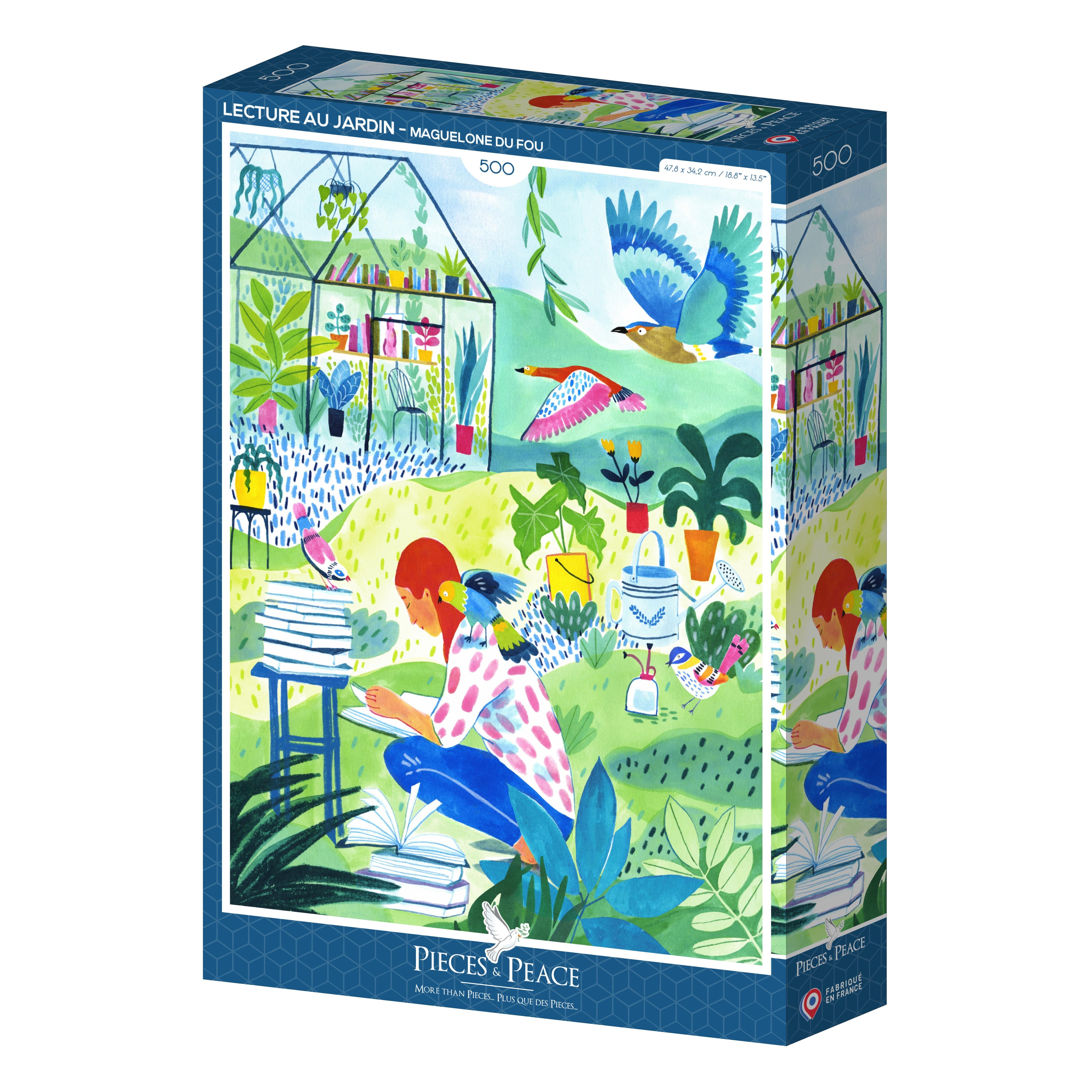 500-piece puzzle - Reading in the Garden