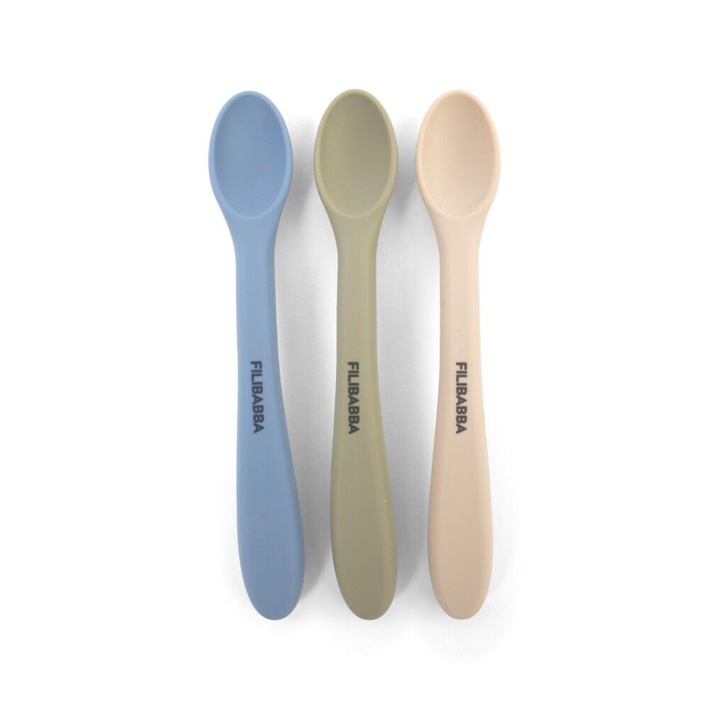 Silicone spoons - Set of 3 - Assorted. Ocean