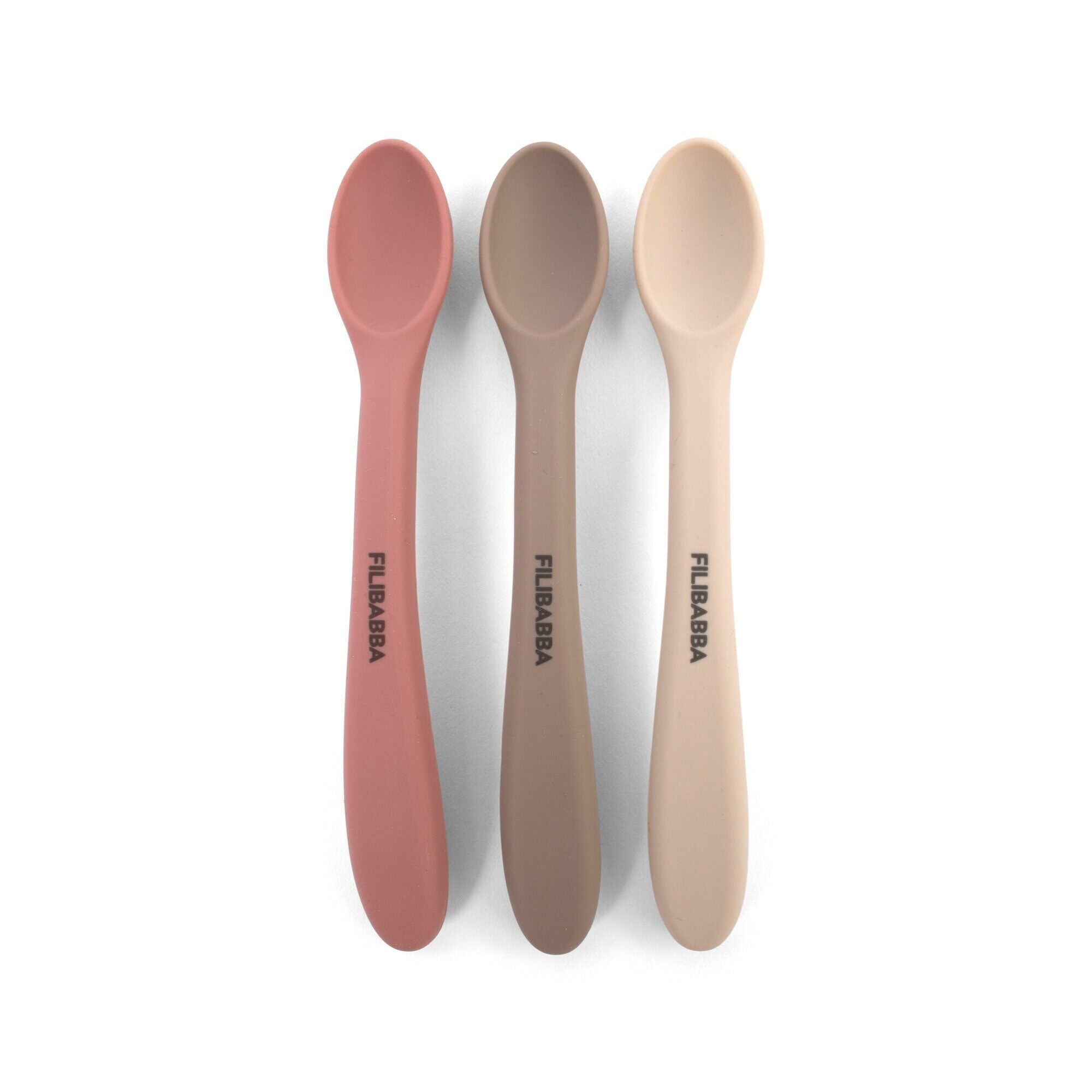 Silicone spoons - Set of 3 - Assorted. Pink