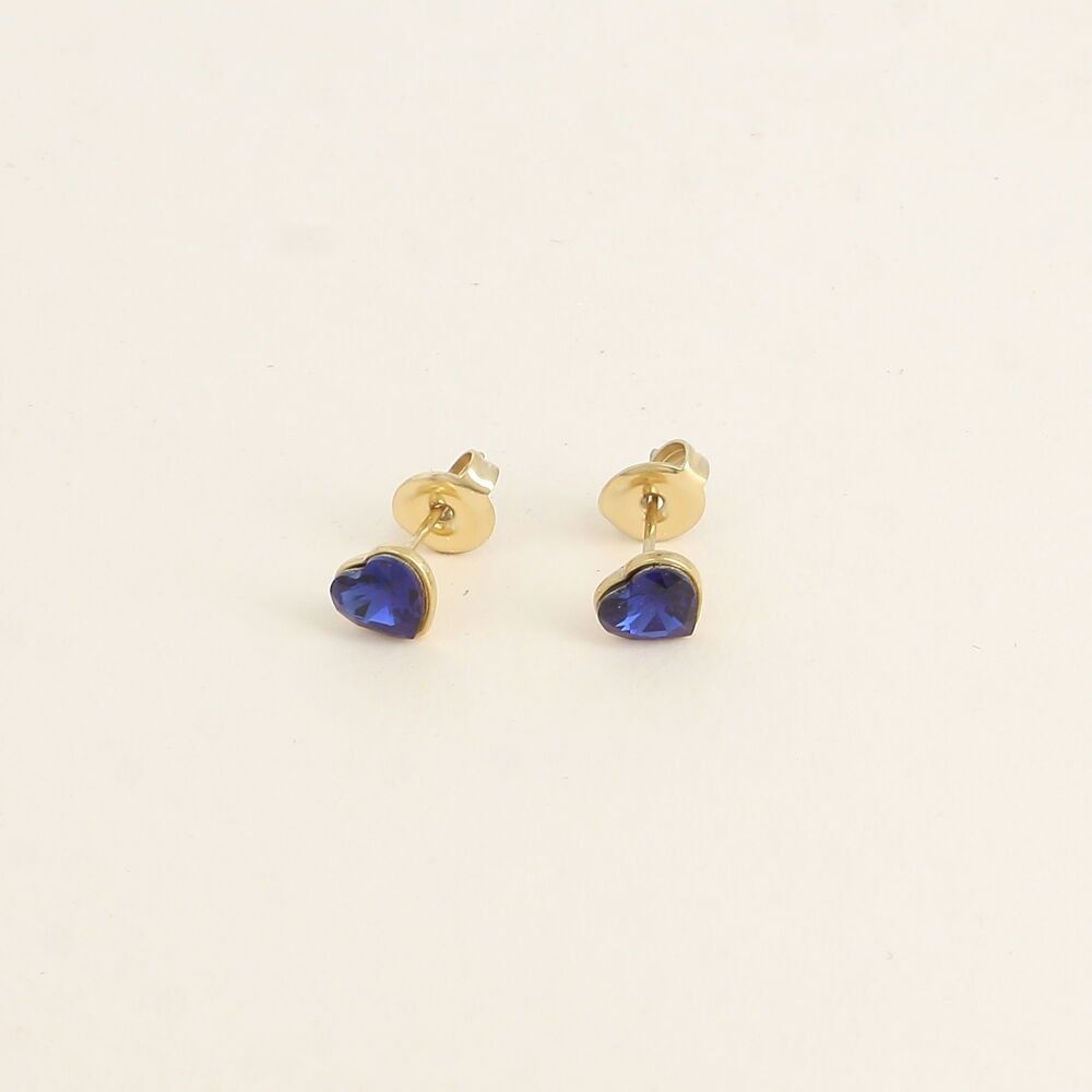 Stud earrings - 6mm cut crystal heart