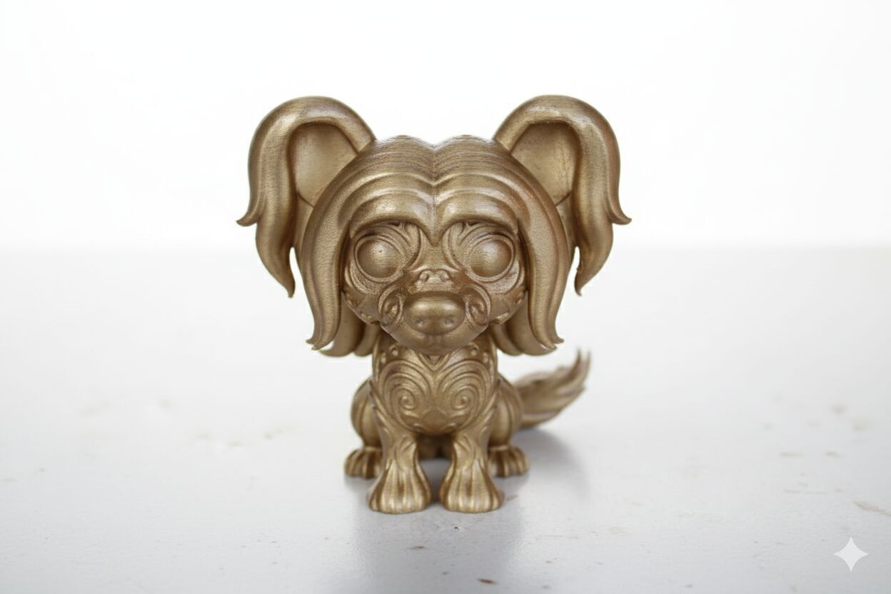 Hand-Painted Dog Figurine – Collectible Decorative Sculpture