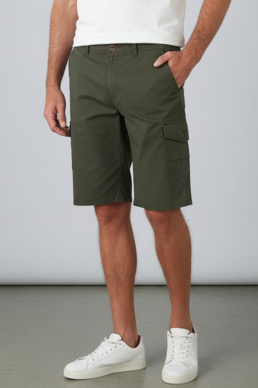 3707 Cargo Bermuda AOP micro pattern Twill STRETCH