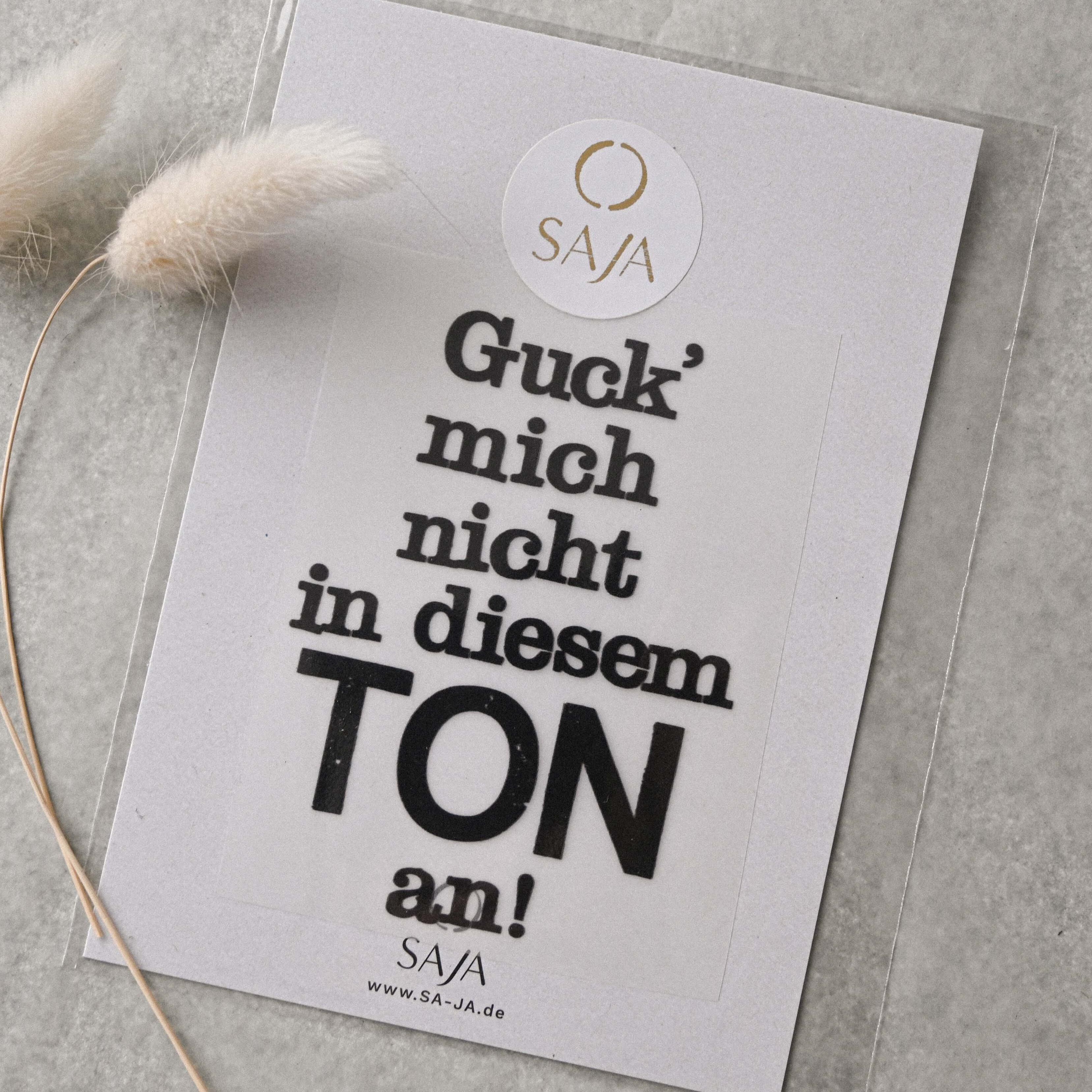 Iron-on transfer "Don't look at me like that"