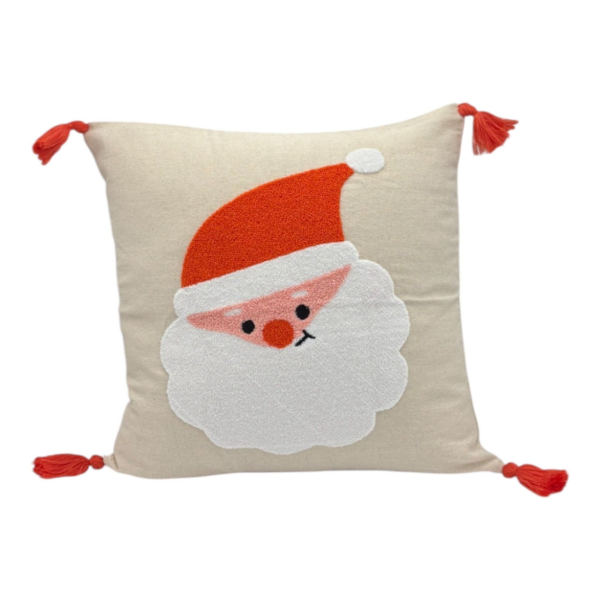 Decorative cushion with punch embroidery - Christmas - Santa Claus - 43 x 43cm