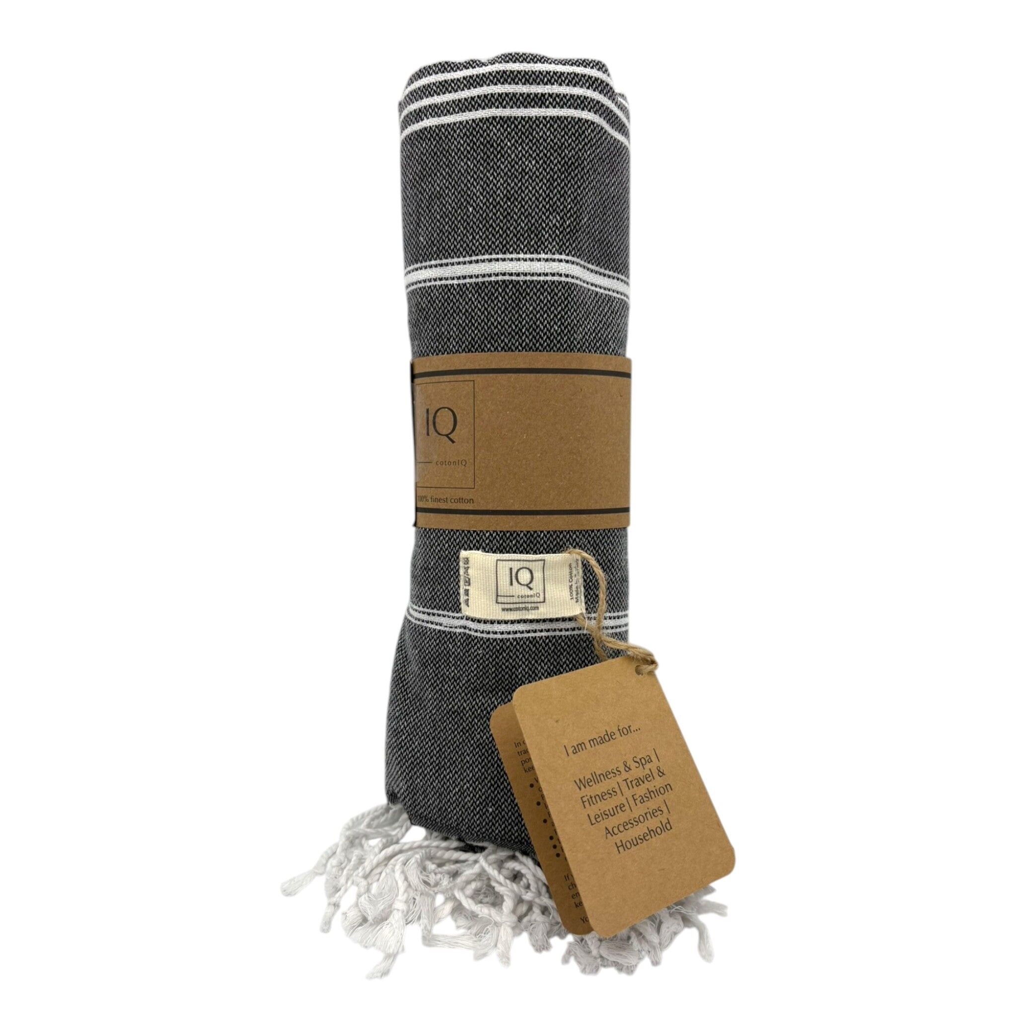 hammam towel | Sauna towel | Beach towel | Paraguay | Black | 180x100cm