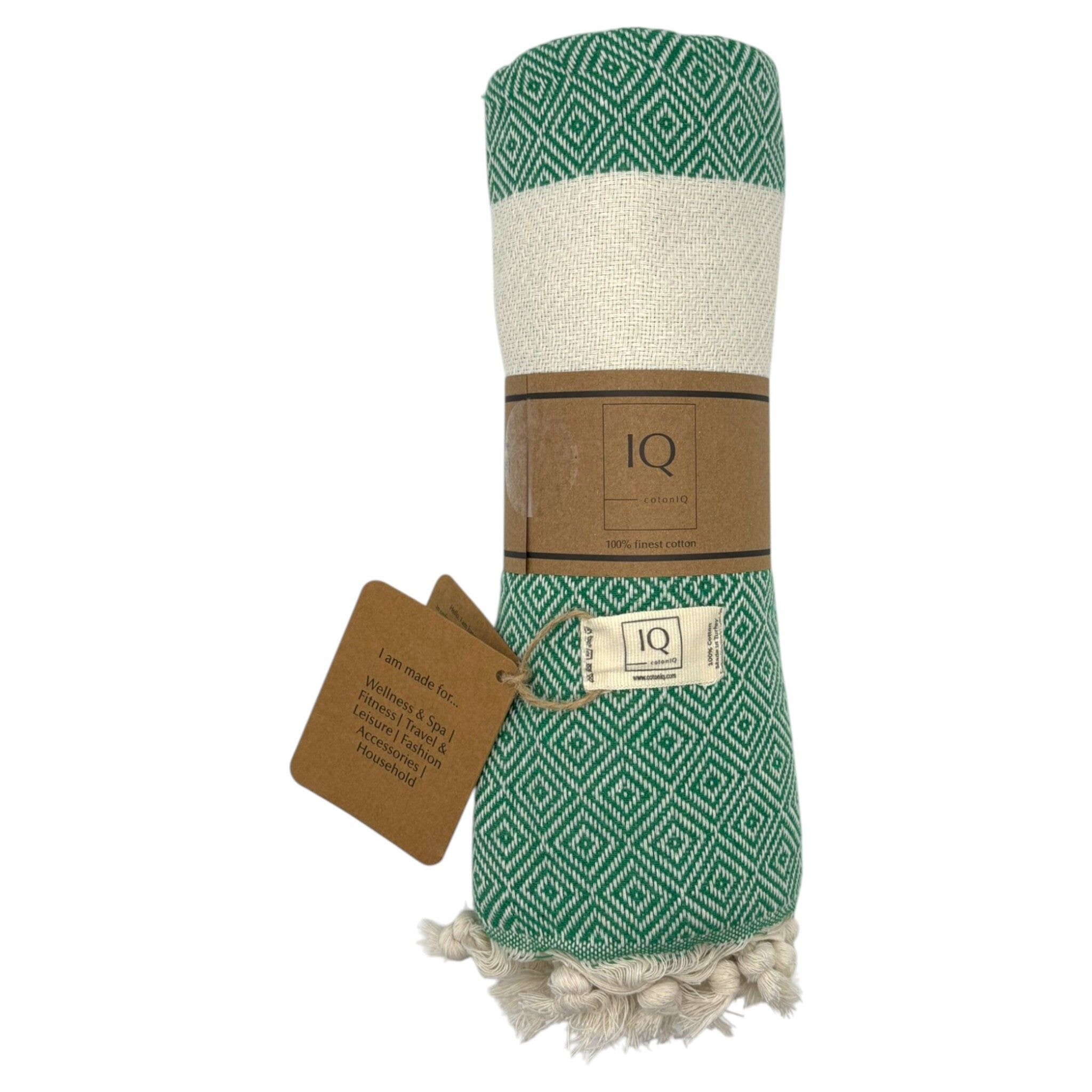 Hammam towel | Sauna towel | Beach towel | Brazil | Green | 180x100 cm