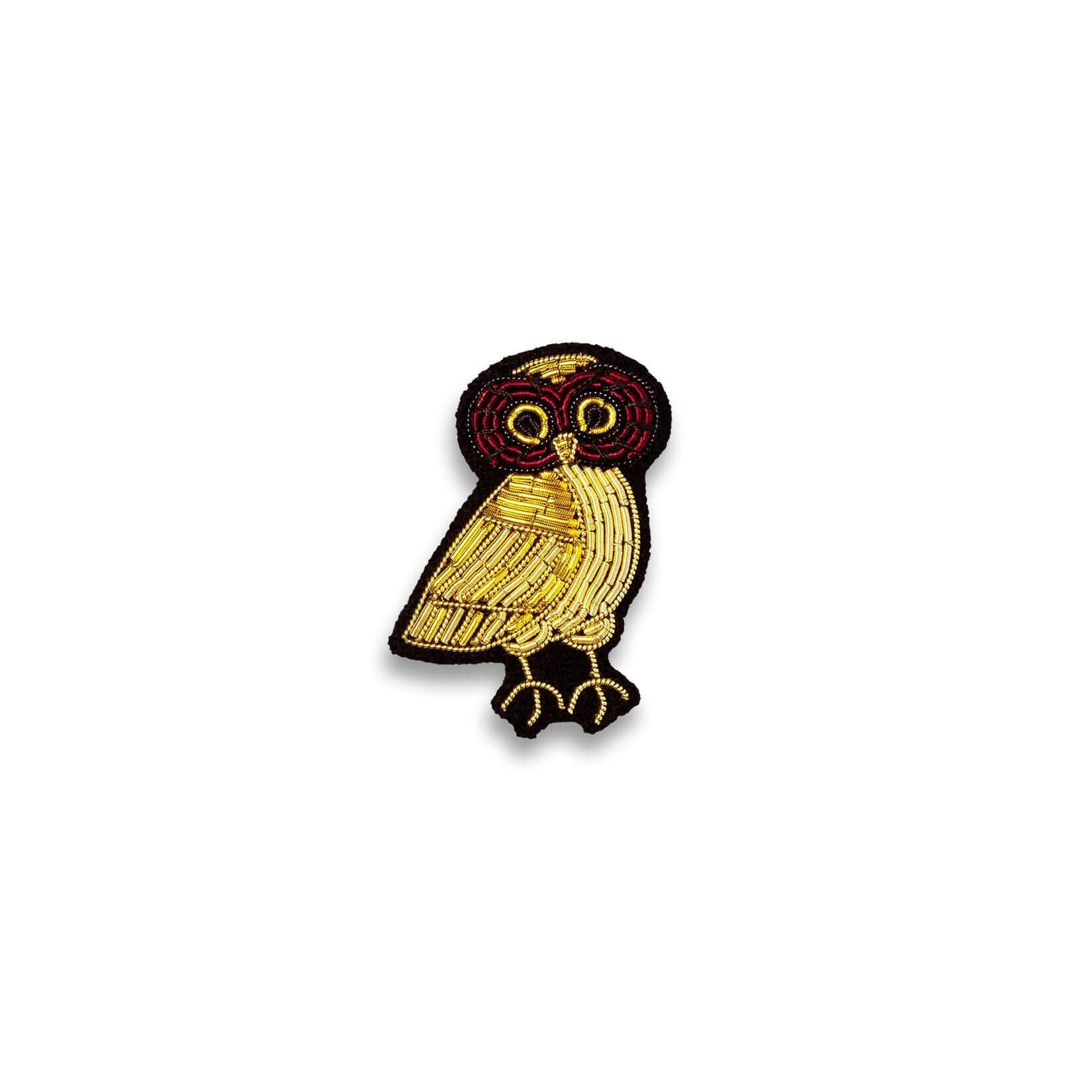 Hand-embroidered brooch - Owl - Embroidered jewelry - Gift idea - Women's fashion accessory - Mother's Day