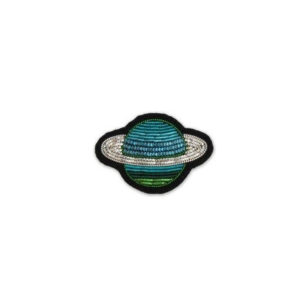 Broche brodée main - Saturne - Bijou Brodé - Idée Cadeau  - Accessoire Mode Femme - Fête des mères