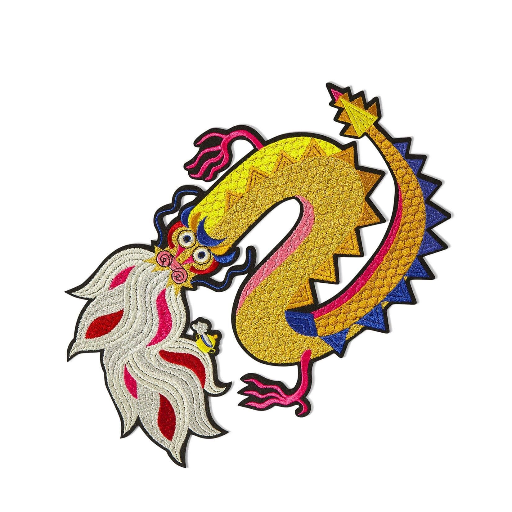 Machine-embroidered iron-on patch - Dragon - Embroidered Patch - Customization - DIY - Gift Idea - Unisex Fashion Accessory - Mother's Day