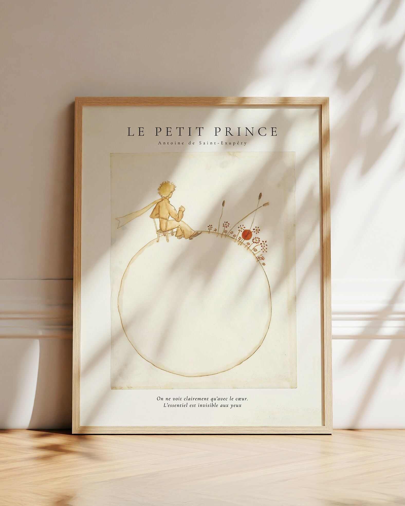 Le Petit Prince (Il Piccolo Principe) Poster con stampa artistica FRANCESE