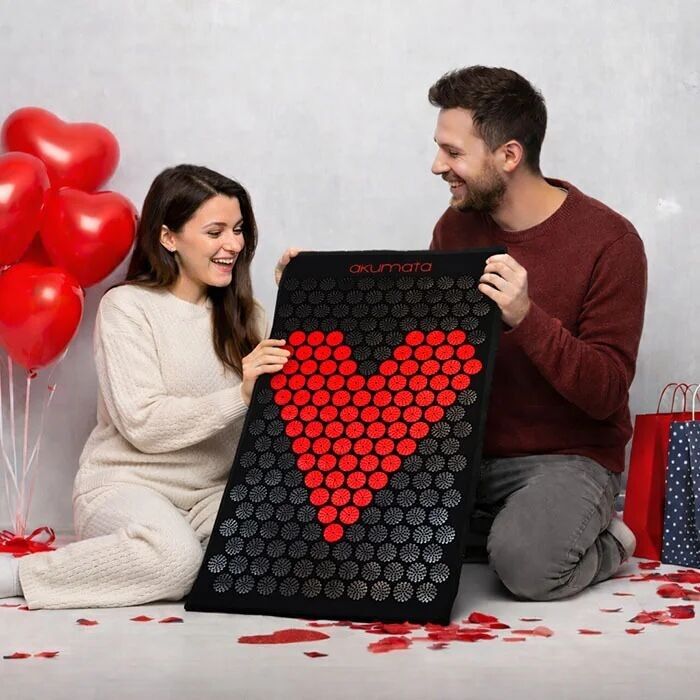 Akumata Akupressurmatten-Set – Valentinstags-Herz-Edition