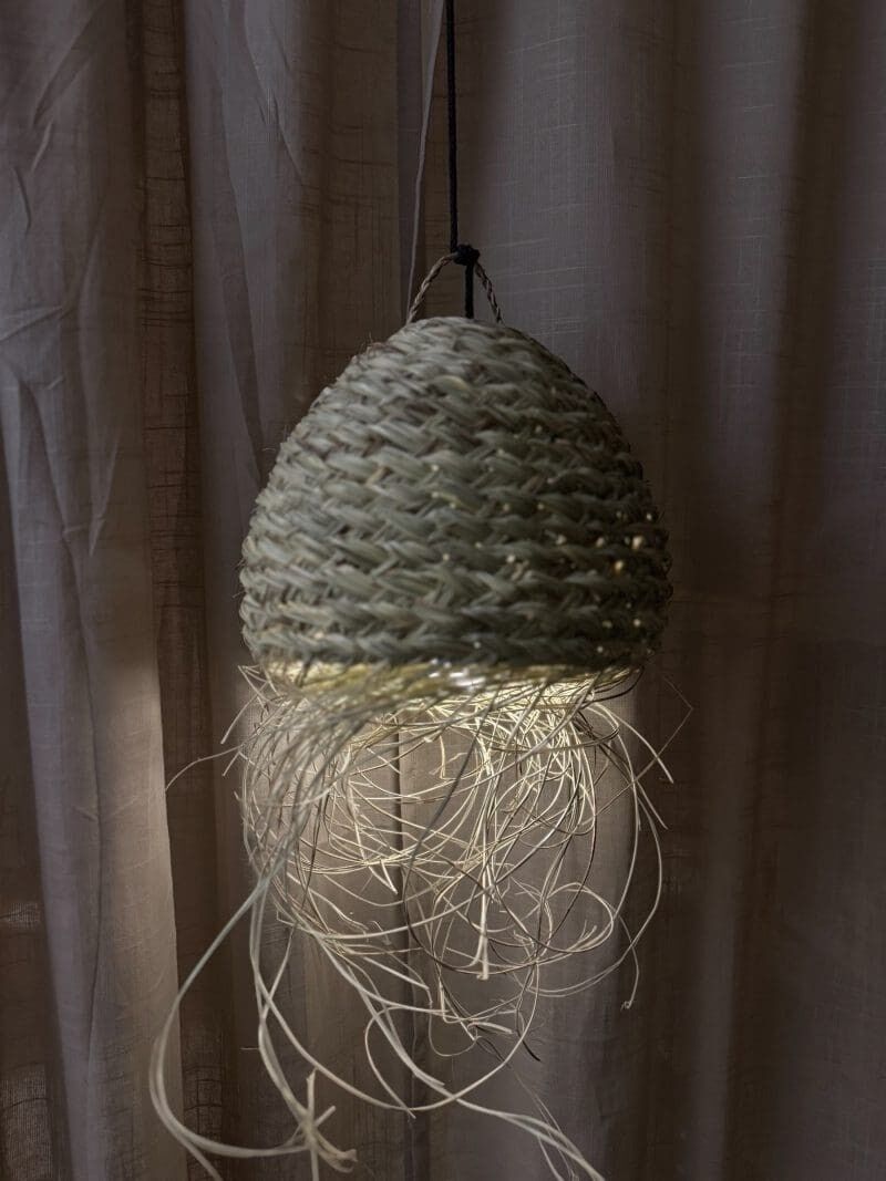 Small Moroccan Wicker Lamp - Nomade Shade 20cm | Hand-Woven Esparto Grass Pendant Light