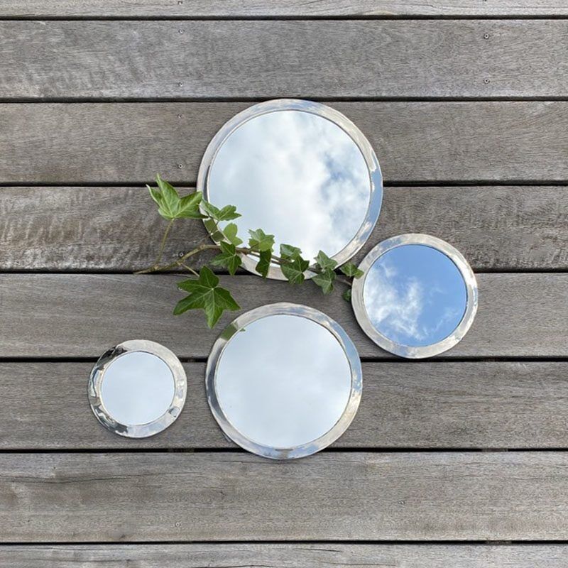 Round Mirror - Silver | Handmade Moroccan Metal Wall Mirror