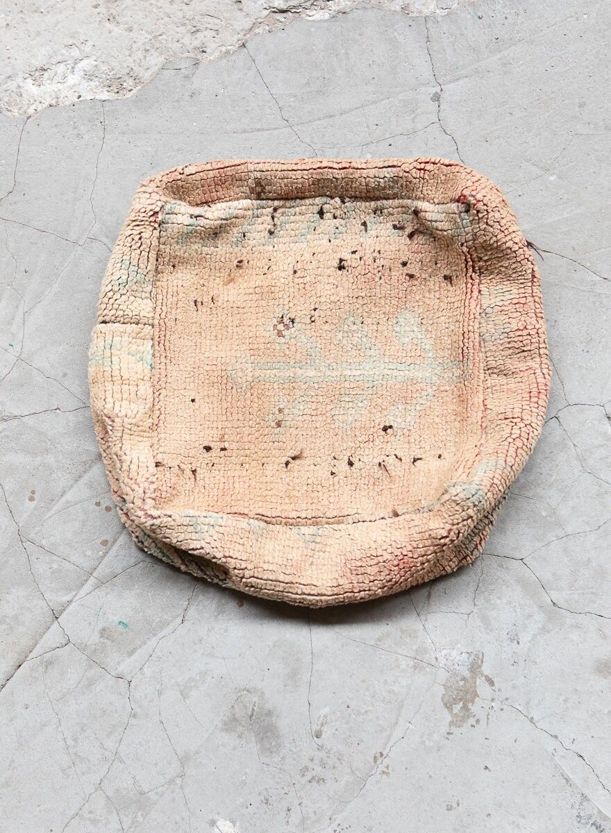 Artisan Moroccan Kilim Pouf – Hand-Woven 100% Wool Square Floor Seat (Unfilled)