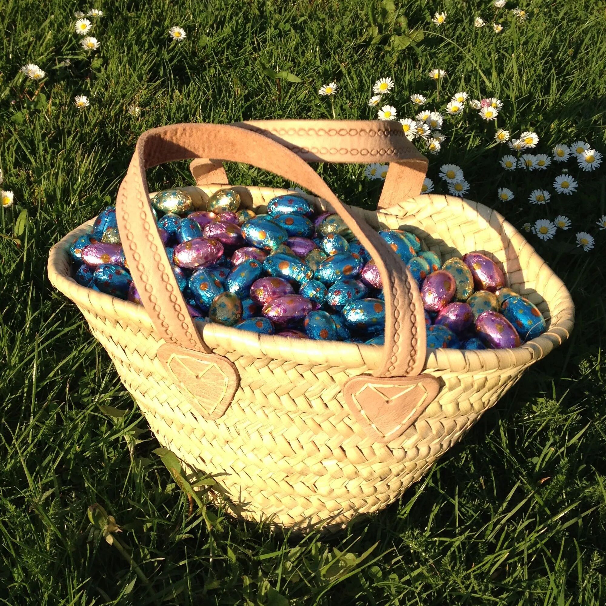 Artisan Baby French Basket – Hand-Woven Mini Palm Tote with Genuine Leather Handles