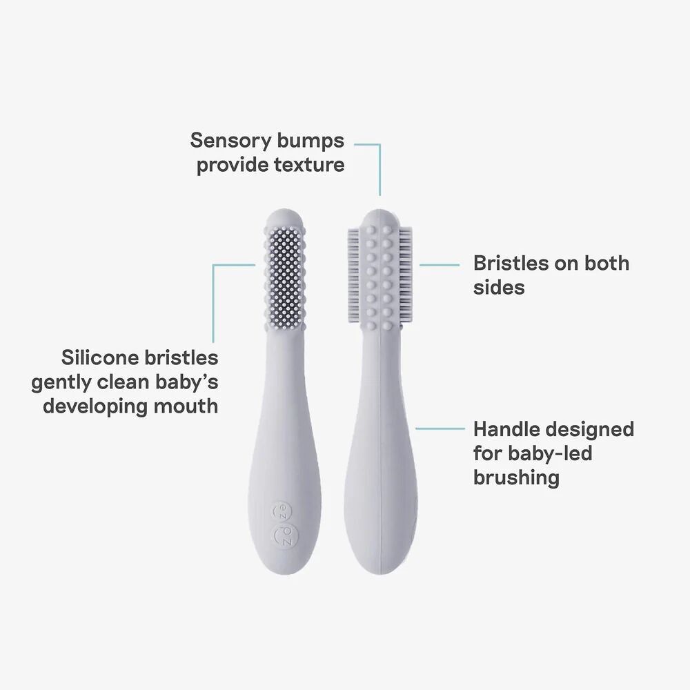 Baby led toothbrush pewter