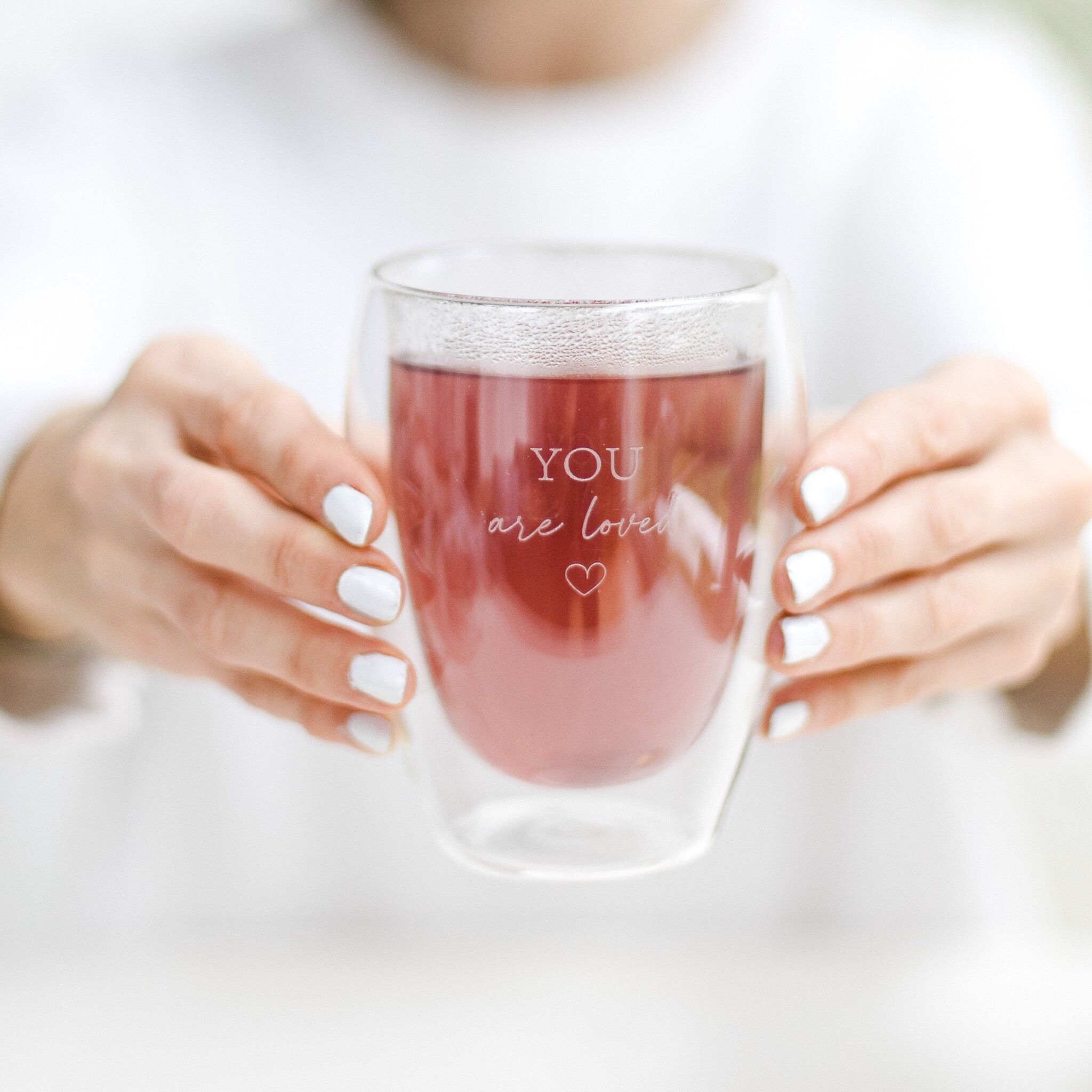 Thermo glass "You are loved" 350 ml set of 2