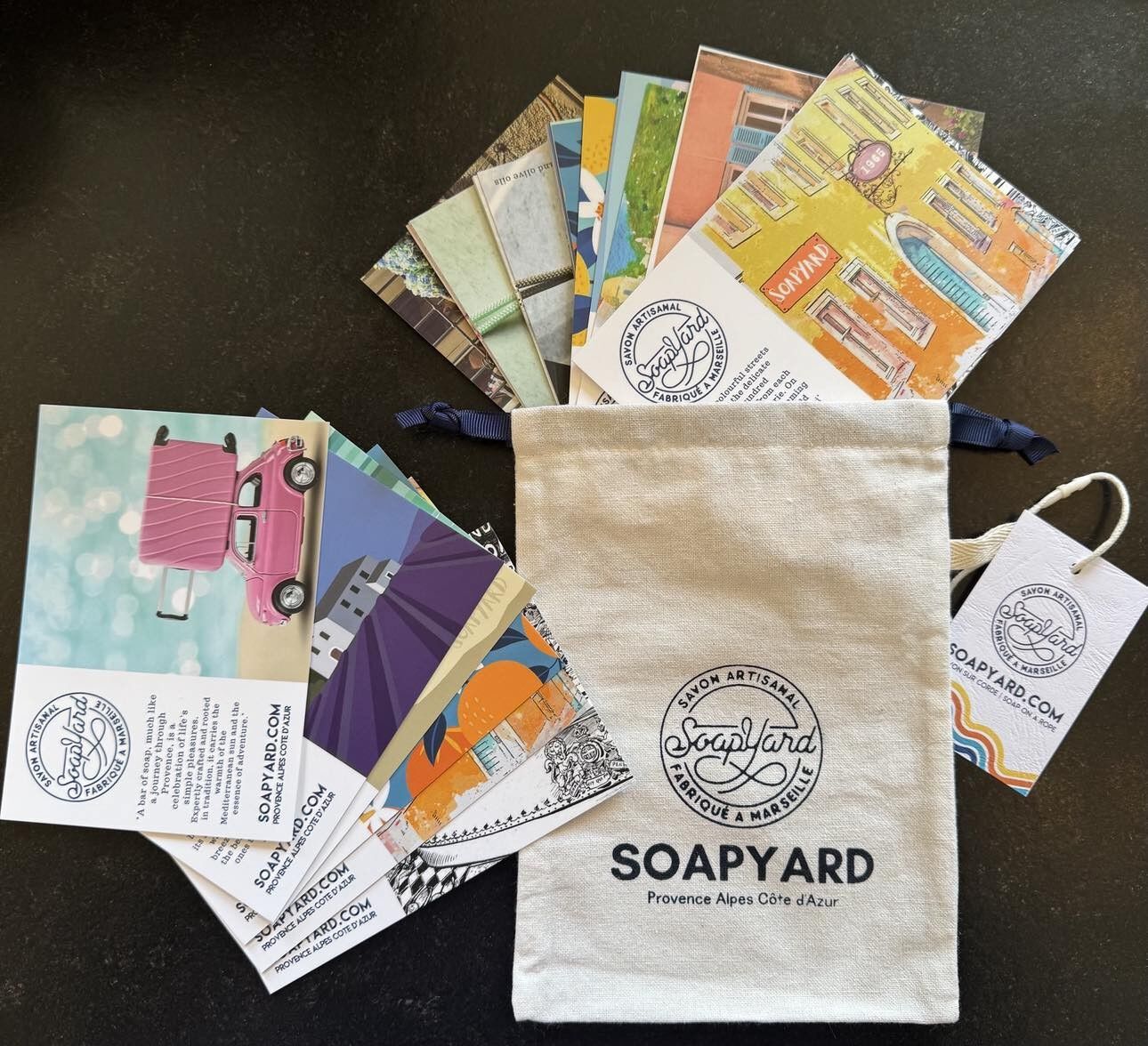 Ensemble de cartes postales SOAPYARD – Lot de 25
