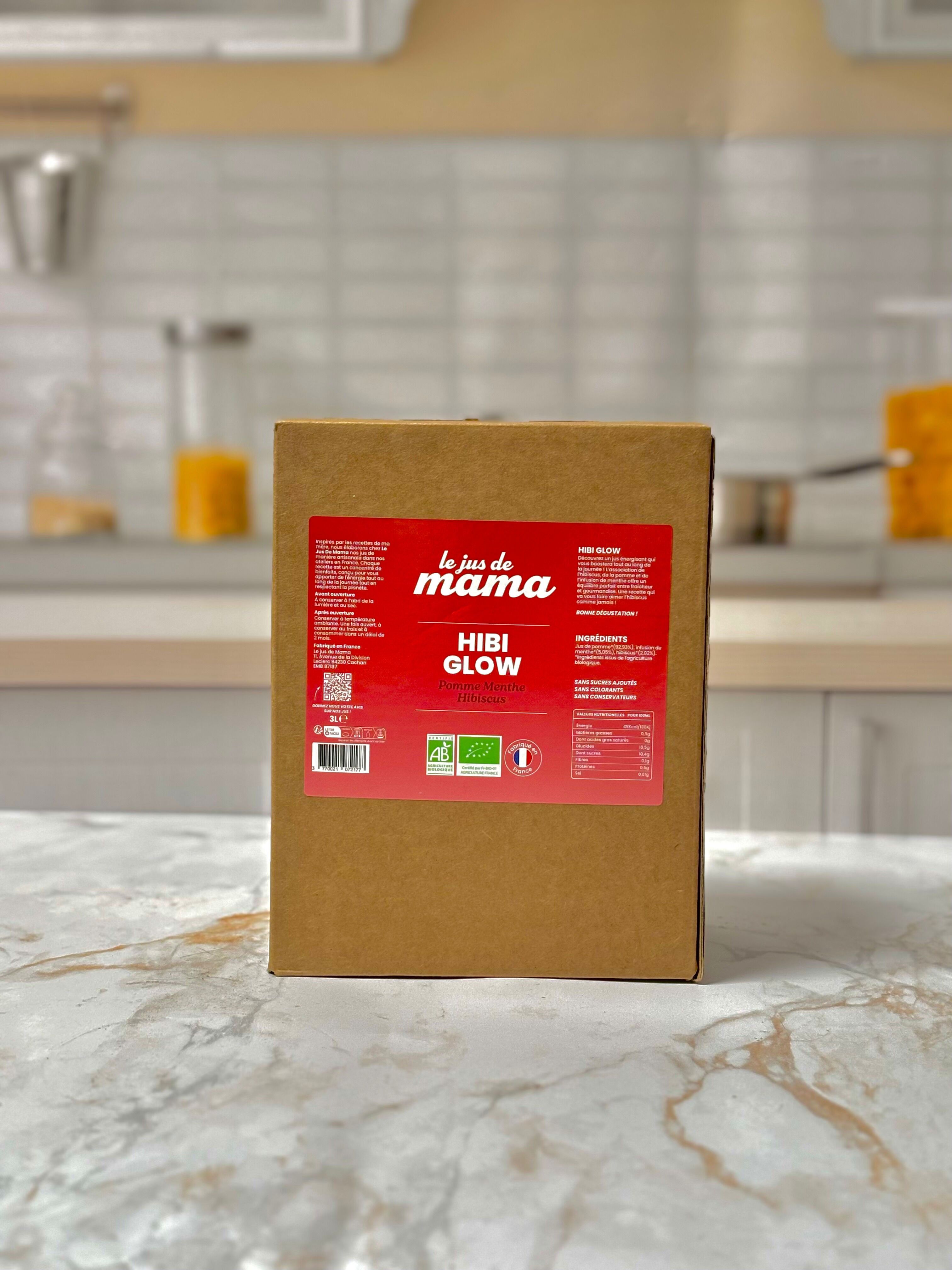 Organic Hibiscus Apple & Mint Juice - HIBI GLOW 3L bag-in-box format