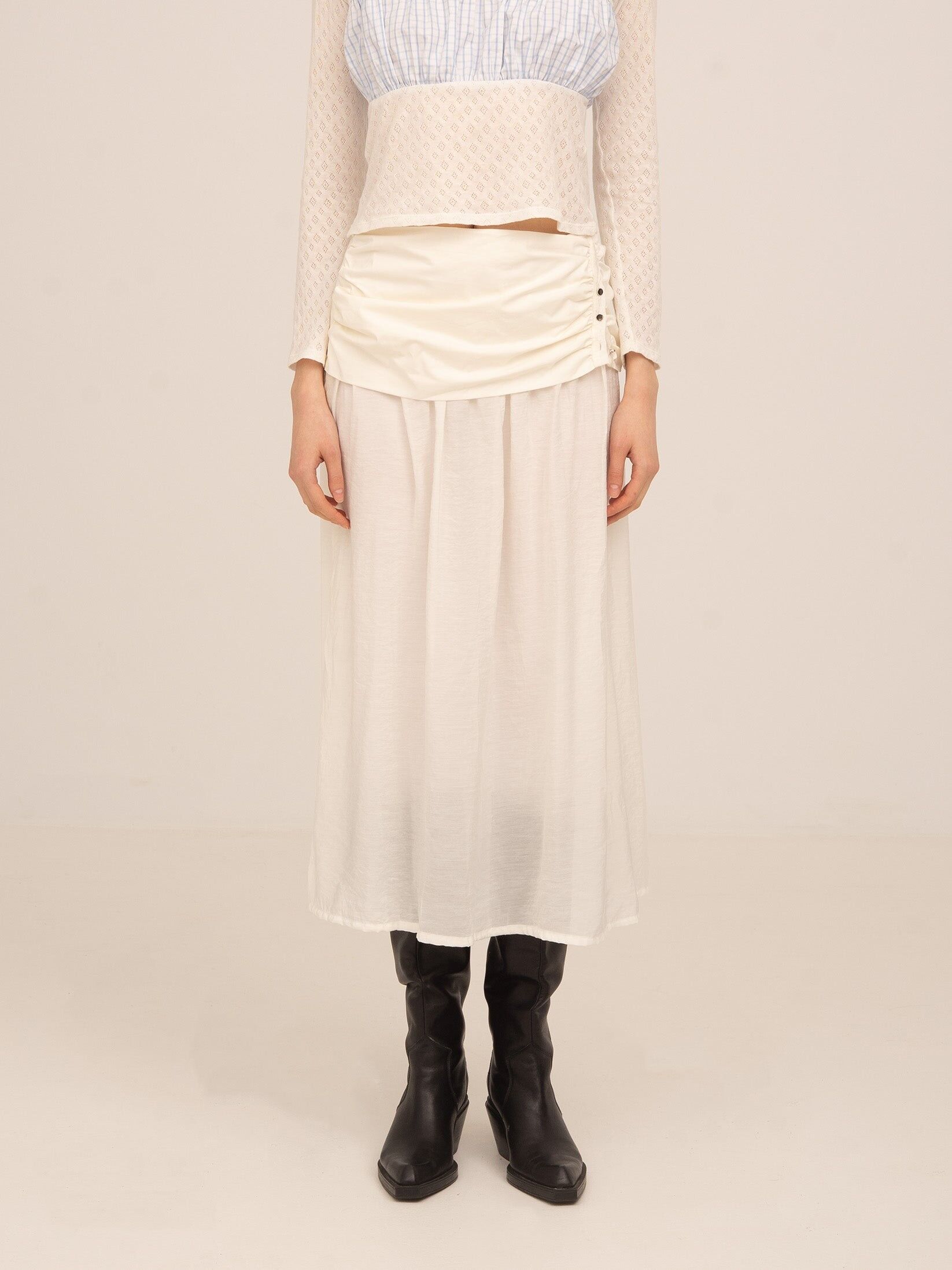 Sidewalk weißer Midirock