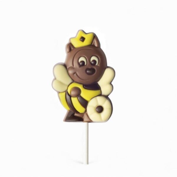 Milk chocolate "bee" lollipop 35g - Display of 18 lollipops