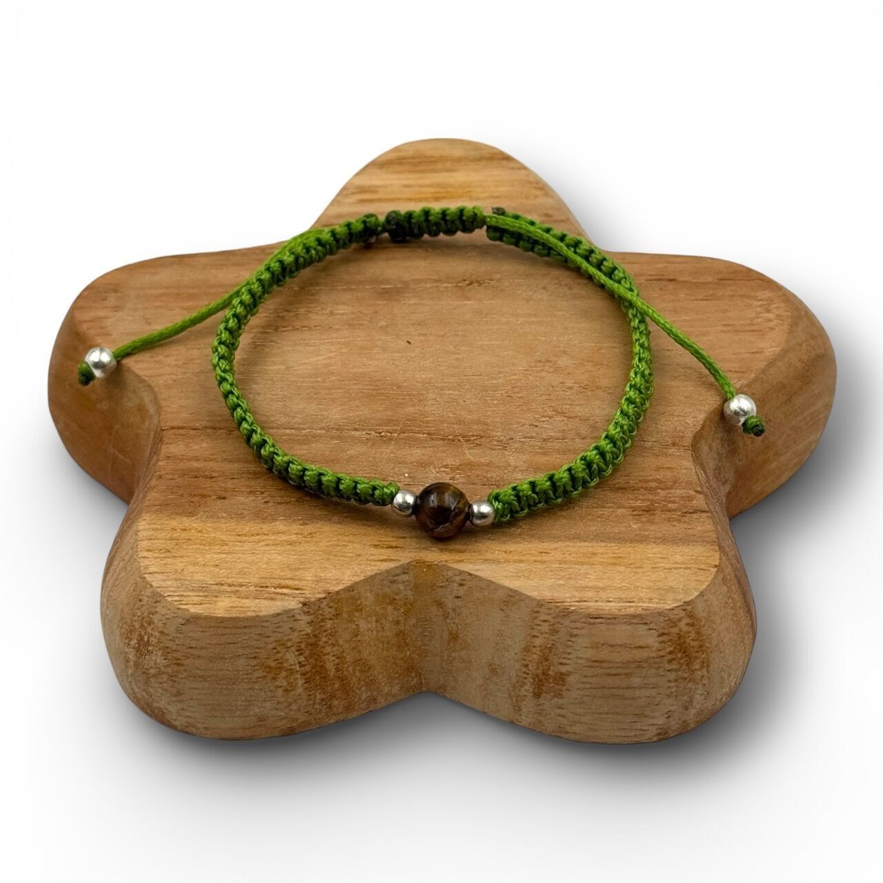 Bracelet tissé macramé Vert HOM 02