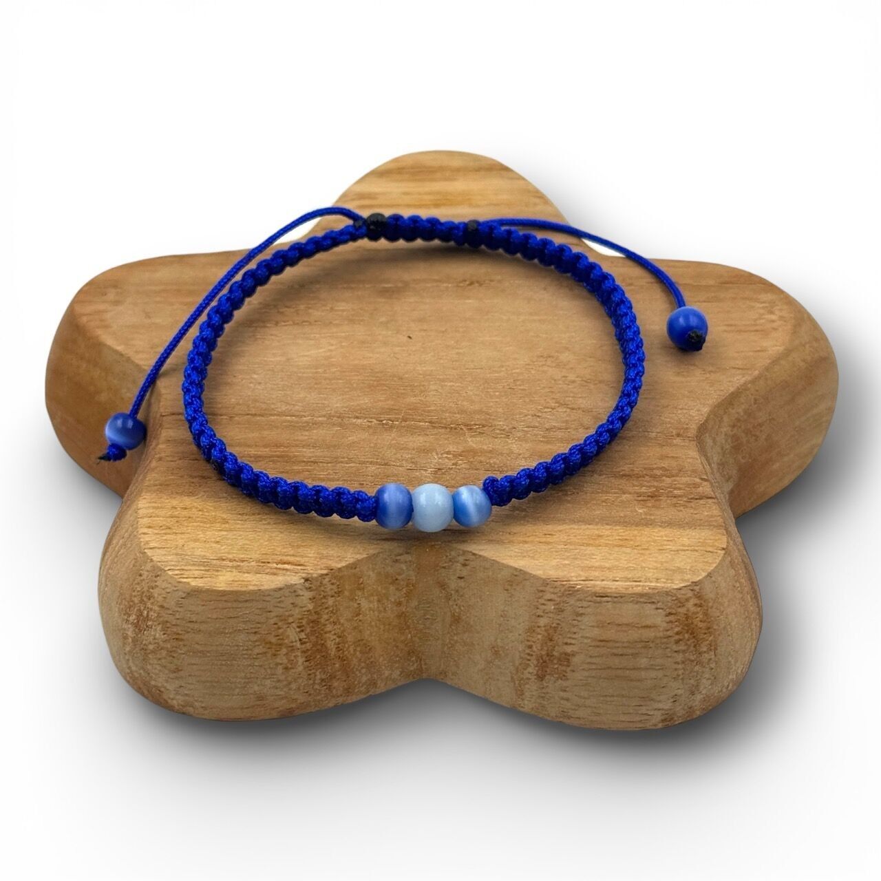 Bracelet tissé macramé bleu HOM 04