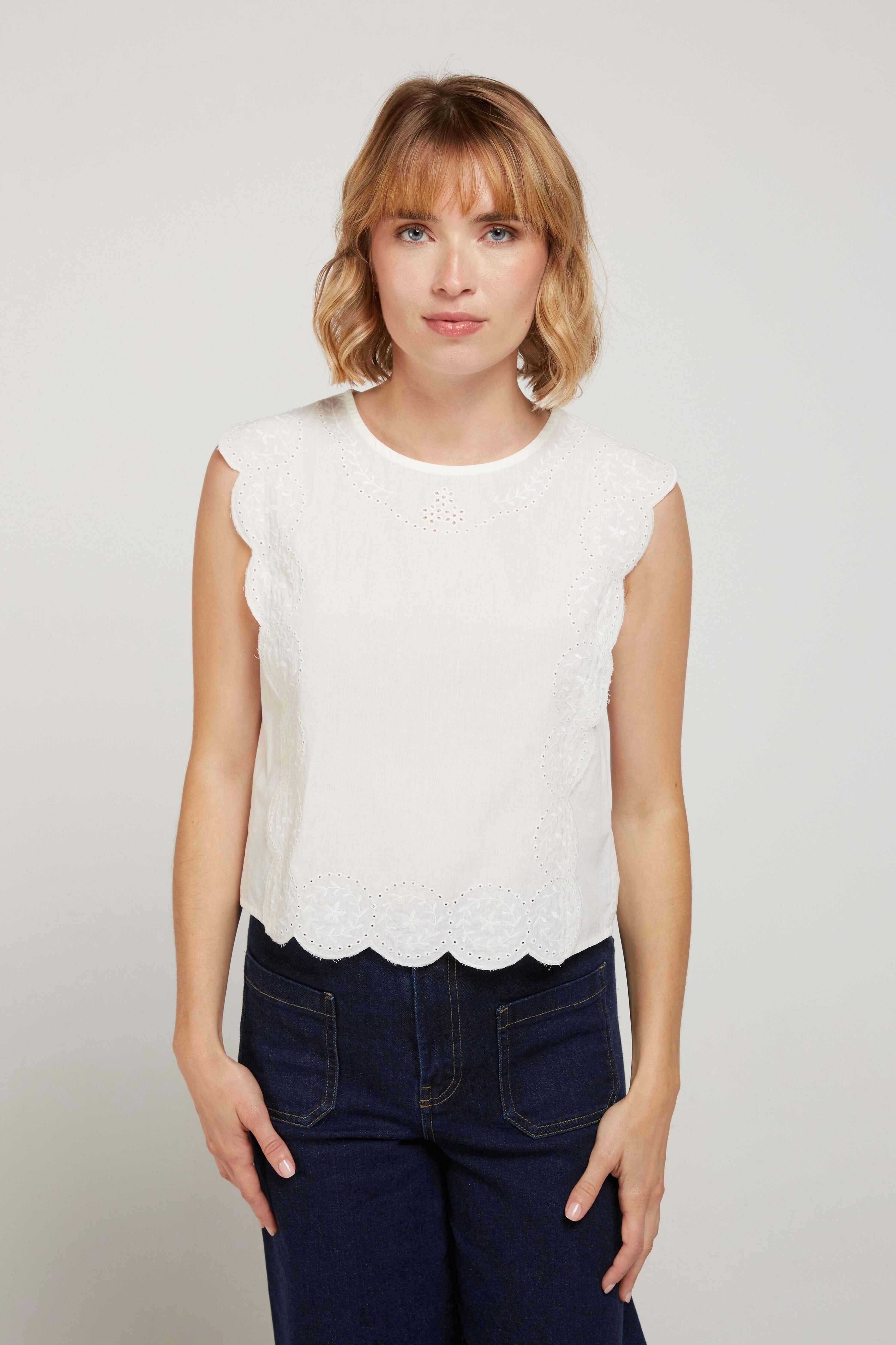 CLEM - Round English Embroidery Top 100% Cotton