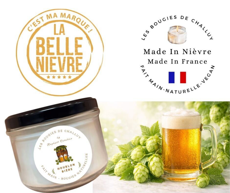 “BEER HOPS” CANDLE MADE IN NIEVRE