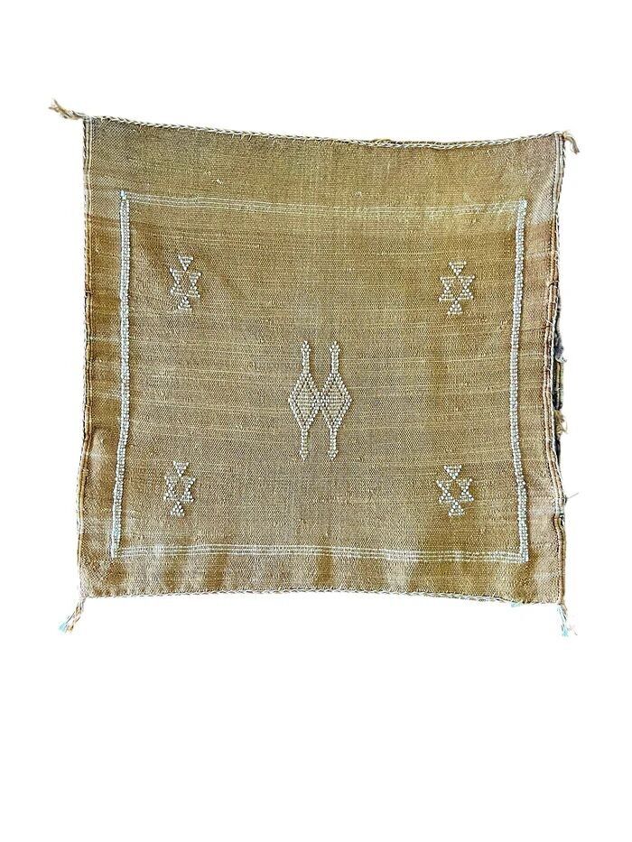 Cactus Silk Cushion Cover - Handwoven Artisan Throw Pillow 50x50cm